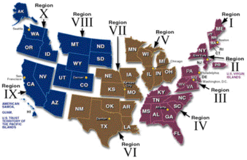 FEMA Regional Map