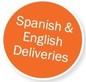 english and spanish delivery