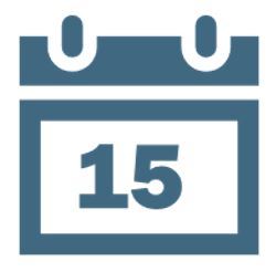Calendar with a number 15