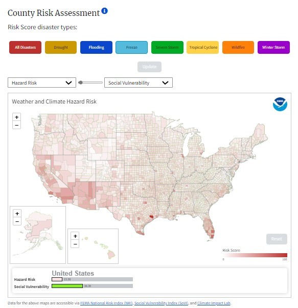 NOAA Risk Mapping Tool