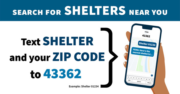 Text to Find Shelter