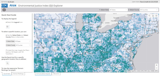 Environmental Justice Index (EJI) Explorer