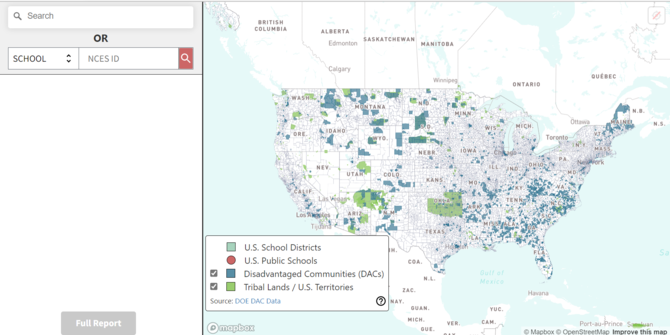 Energy Justice Mapping Tool for Schools