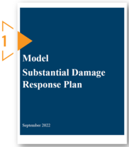Front page of FEMA Substantial Damage Response Plan Model Template
