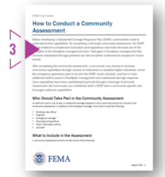 Front cover of FEMA Fact Sheet on how to complete a community assessment