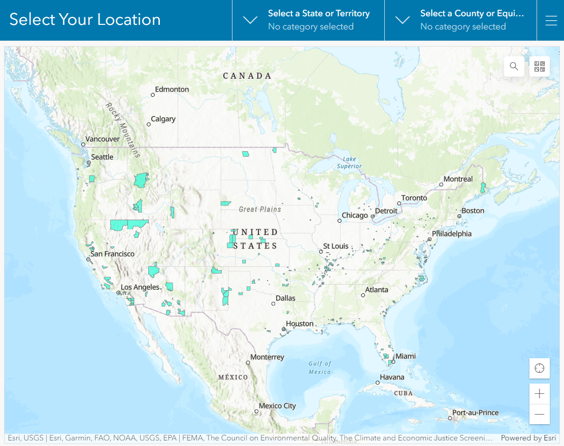 Community Disaster Resilience Zones webpage 