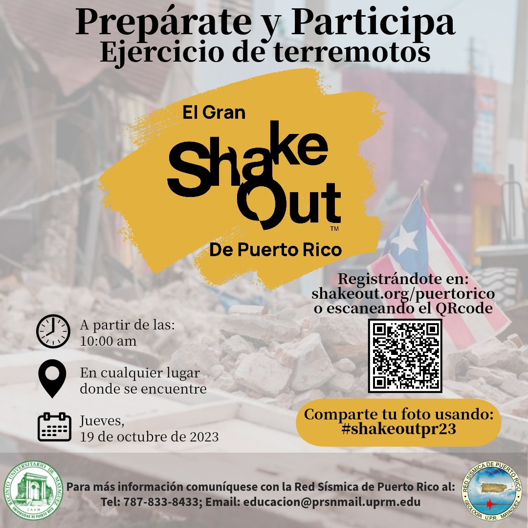 Participa en el Gran ShakeOut en Puerto Rico Participate in the Great