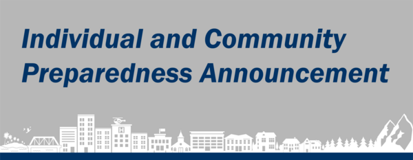 Individual and Community Preparedness Announcement