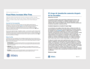 FEMA fact sheet on flood risk increases after fires in english and spanish