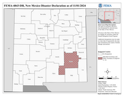 FEMA disaster page for DR-4843 Chaves Co NM flooding