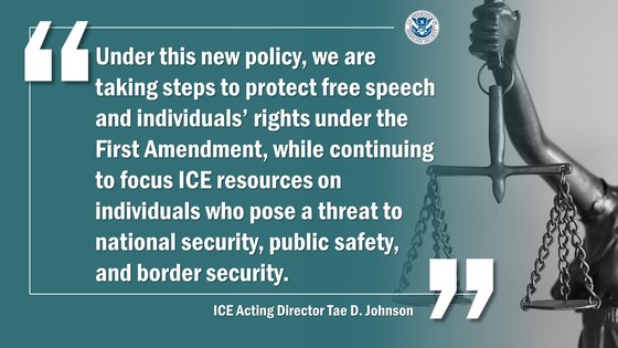 ICE announces new policy to protect the civil rights of all individuals including press freedoms