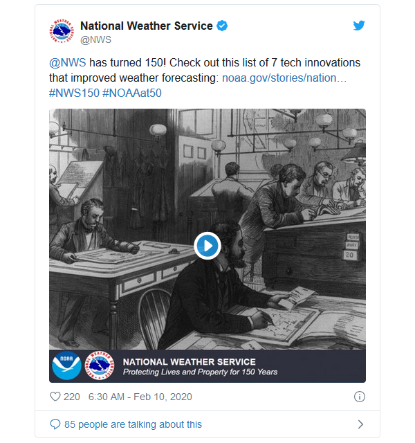 NWS has turned 150! Check out this list of 7 tech innovations that improved weather forecasting