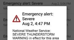  Severe Thunderstorm Warnings