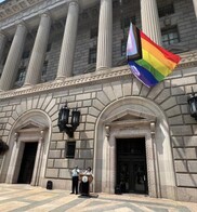 Pride flag unveiling 