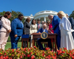 President Biden signing the CHIPS Act into law
