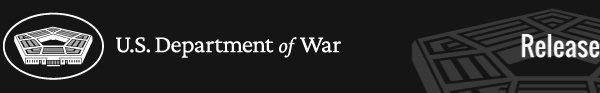 U.S. Department of War: Release