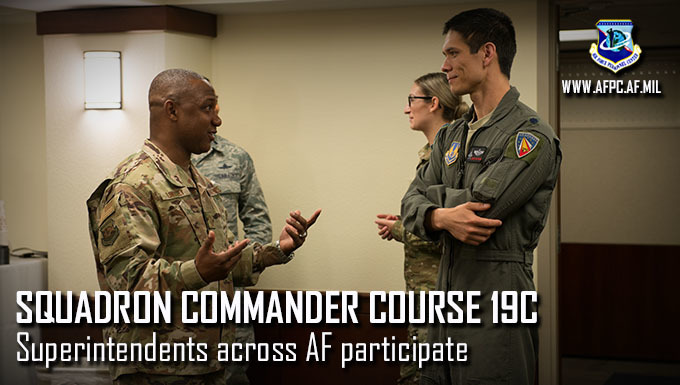 Superintendents join AFPC Squadron Commander Course 