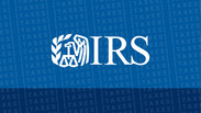 Internal Revenue Service logo over textured background