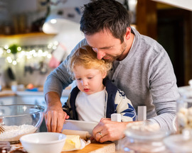 2023 Sep M3 Man and little boy baking