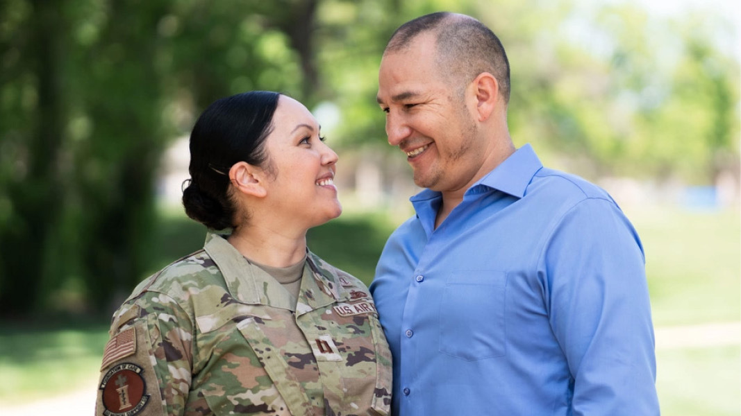 2024 May M3 - Military wife smiling at male husband