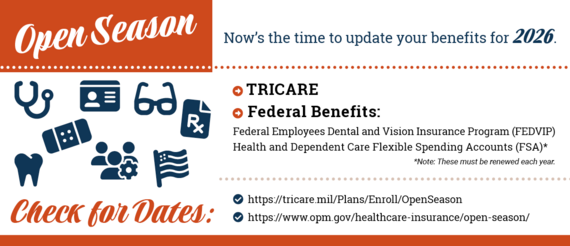 Open season and various benefits icons.