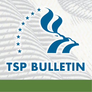 TSP logo over money texture