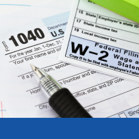 Tax preparation forms and computer