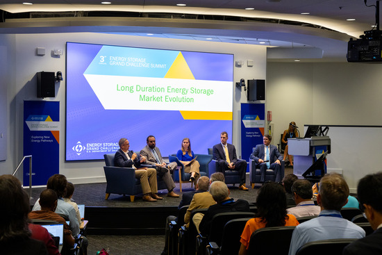 Image of Energy Storage Grand Challenge panel and audience.