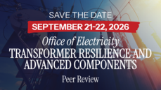 Save the Date flyer for the Office of Electricity Transformer Resilience and Advanced Components Peer Review on September 21-22, 2026.