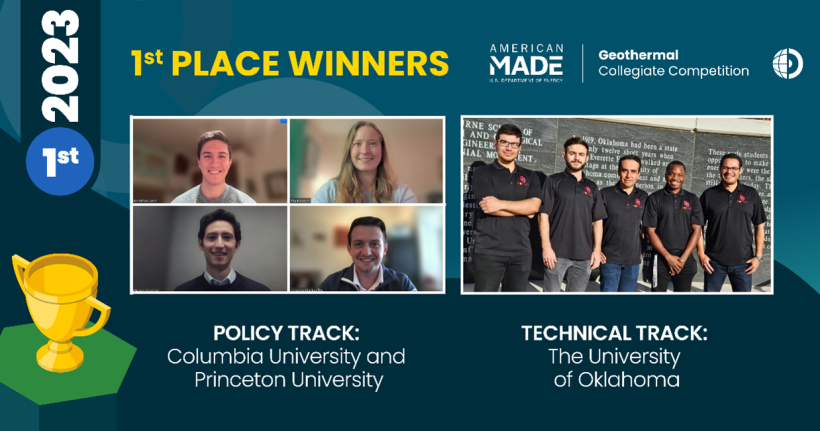 Geothermal Collegiate Competition Winners