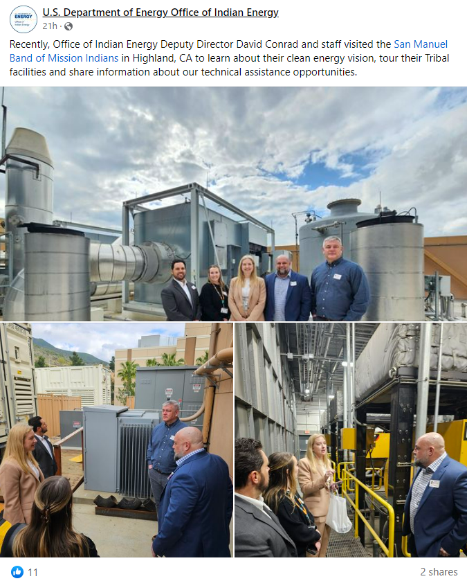 San Manuel Band of Mission Indians visit.