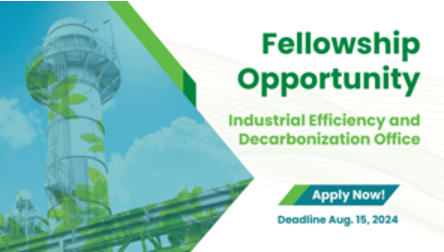 DOE Industrial Efficiency and Decarbonization Office Fellowship Opportunity graphic