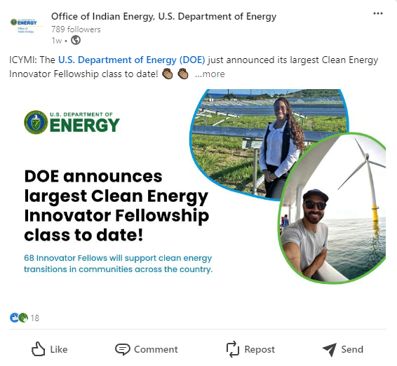 Clean Energy Innovator Fellowship Class