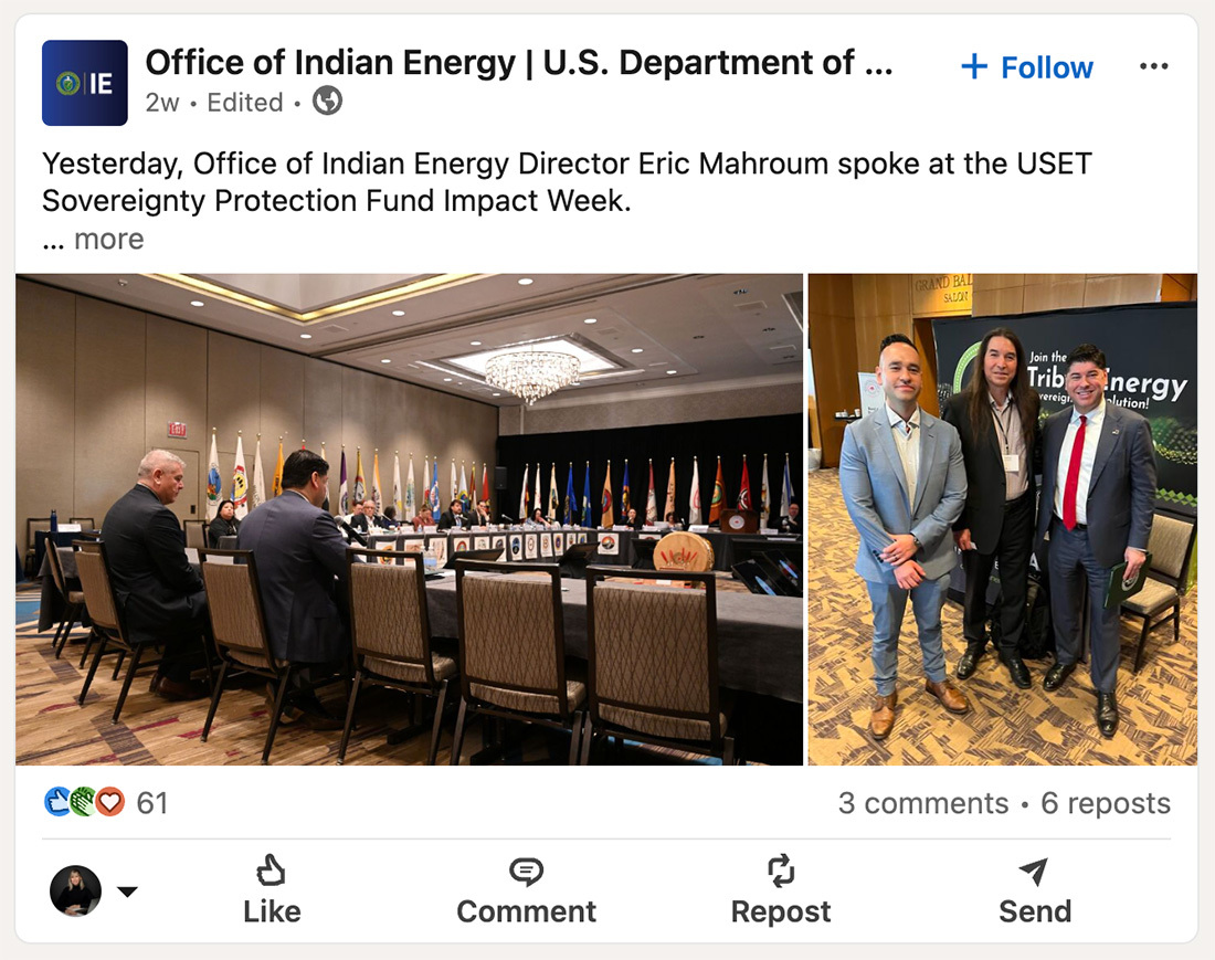 Screenshot of LinkedIn post