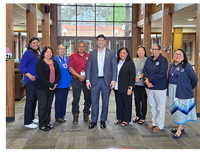 Director Mahroum with Alabama-Coushatta Tribe