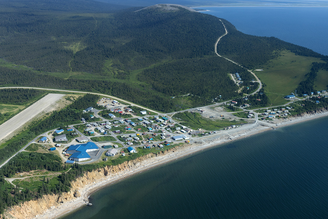 Aerial view of Elim, Alaska