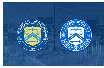 U.S. Office of the Comptroller of the Currency and the U.S. Department of the Treasury logos