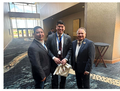 Director Mahroum with Governor John Raymond Johnson and Representative Anthony Johnson