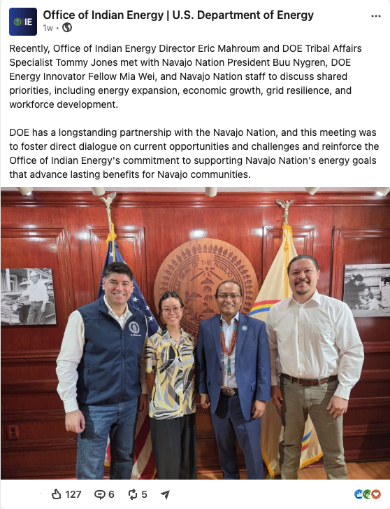 Indian Energy officials meet with Navajo Nation members