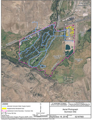 This map shows the municipal water system that provides clean water to residents near the former uranium processing site. 