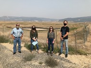 LM Site Manager Bill Frazier, LM Physical Scientist Sara Woods, and CMU students Sara Jurca and Micah Hightower.