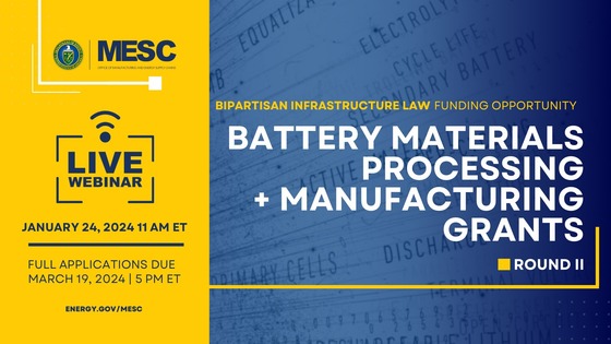 Battery Materials Manufacturing January 2024 webinar image