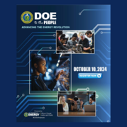 DOE to the people dark blur background