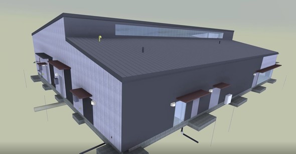 A rendering of the completed Central Plateau Water Treatment Facility, now under construction on the Hanford Site.