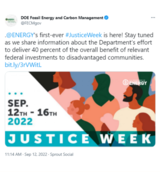 Sept 12 Justice Week tweet