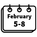 Feb. 5-8 calendar icon