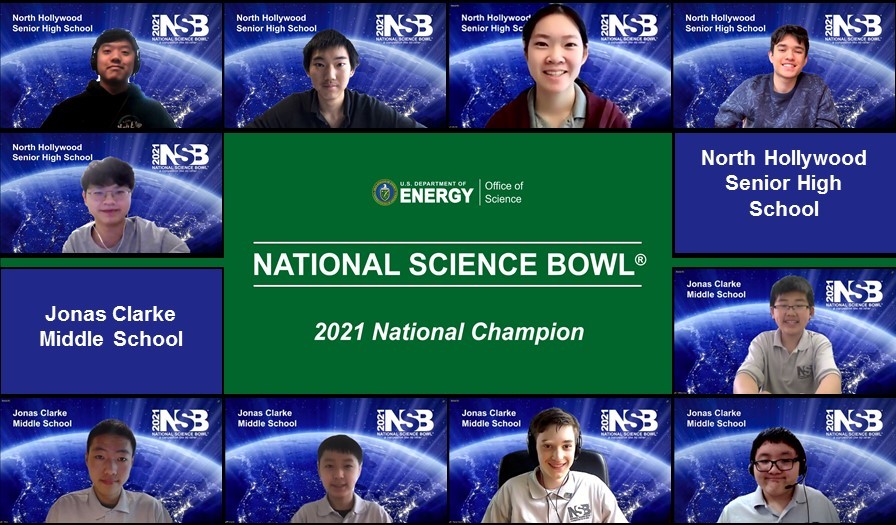 Collage showing all of the NSB winners on Zoom