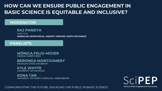 How can we ensure public engagement in basic science is equitable and inclusive?