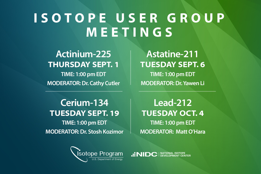 User Group Meetings Schedule 