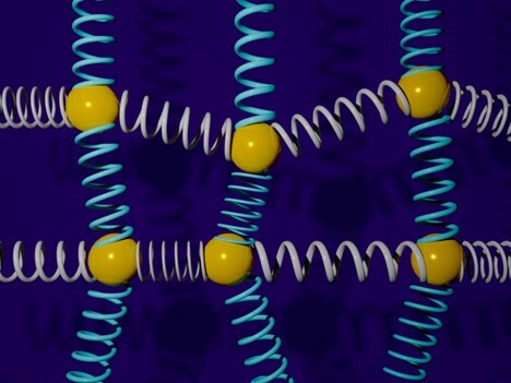 An illustration of yellow balls and springs connecting them together